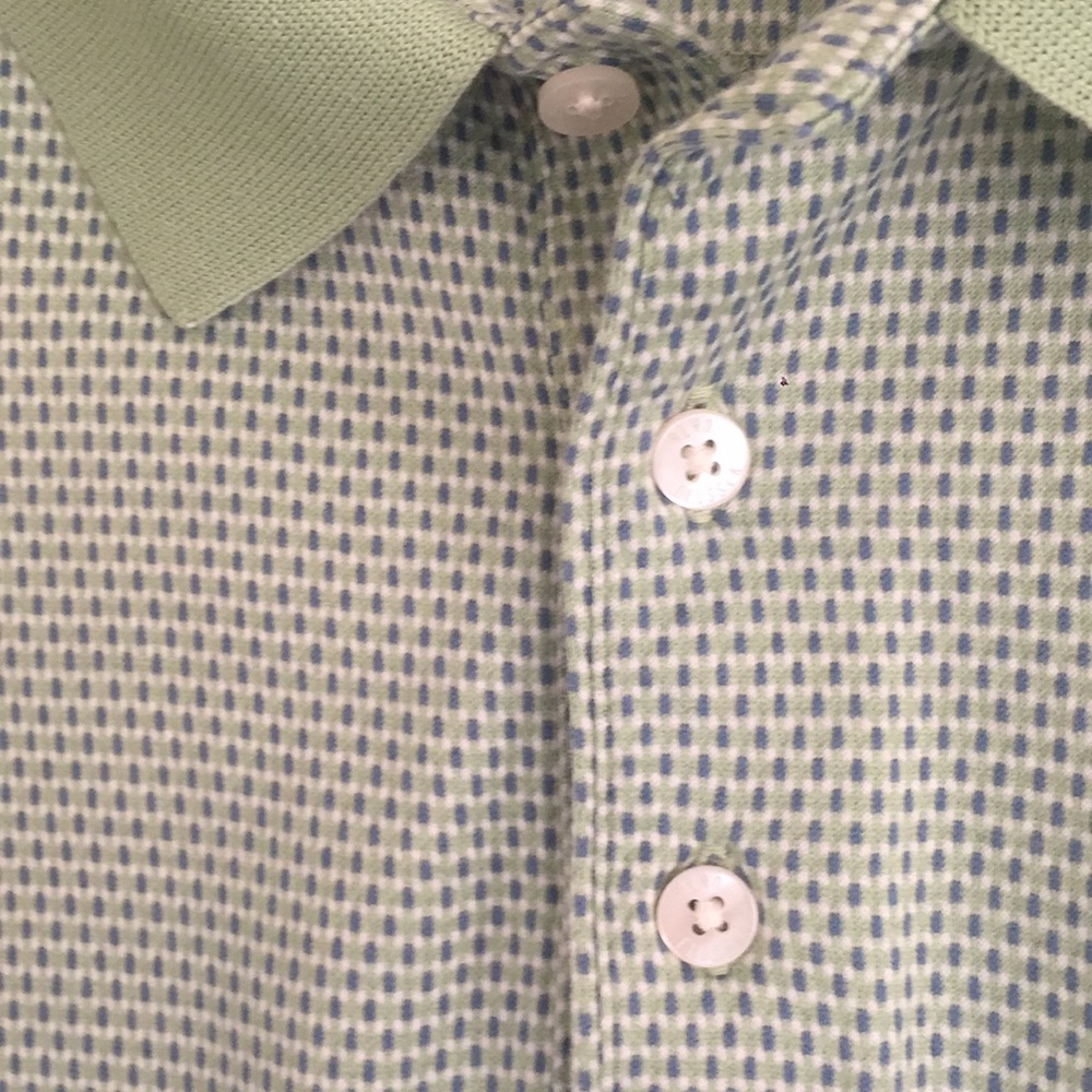 Men green polo shirt